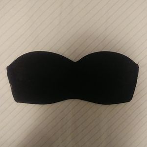 VS Pink Bandeau Bralette, Black Lace